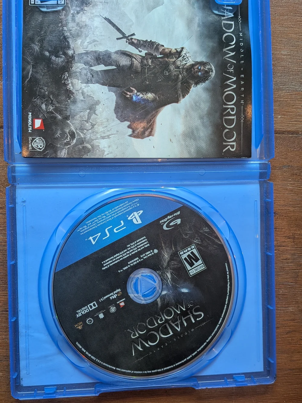Sony PS4 Middle-earth: Shadow of Mordor - Blue Case Art